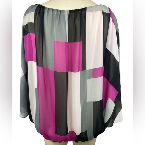 Vince Camuto Batwing Sleeve Lined Pullover Blouse Women’s Large - Picture 2 of 4